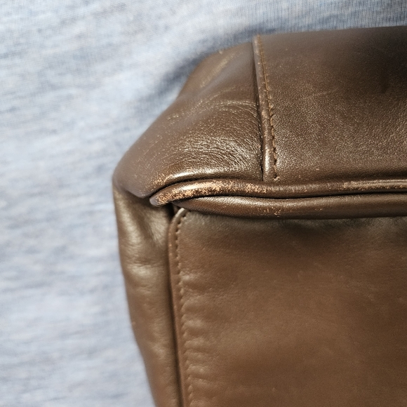 PALOMA PICASSO Vintage Luxury Designer Brown Leather Shoulder Bag Made In Italy - Picture 12 of 16